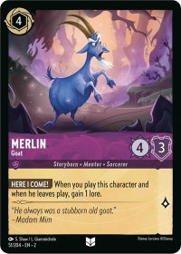 Merlin - Goat - Rise of the Floodborn (2) #51/204 - Uncommon Disney Lorcana Trading Card