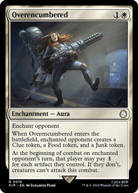 Overencumbered - Universes Beyond: Fallout (PIP) #18 - Rare Magic: The Gathering Trading Card