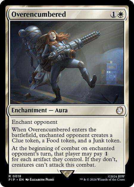 Overencumbered trading card from Universes Beyond: Fallout Overencumbered - Universes Beyond: Fallout Magic: The Gathering trading card