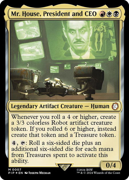 Mr. House, President and CEO - Universes Beyond: Fallout Magic: The Gathering trading card