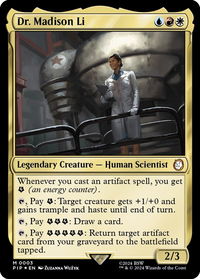Dr. Madison Li - Universes Beyond: Fallout (PIP) #3 - Mythic Magic: The Gathering Trading Card
