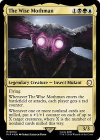 The Wise Mothman - Universes Beyond: Fallout (PIP) #4 - Mythic Magic: The Gathering Trading Card