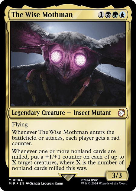 The Wise Mothman - Universes Beyond: Fallout Magic: The Gathering trading card