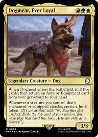 Dogmeat, Ever Loyal - Universes Beyond: Fallout (PIP) #2 - Mythic Magic: The Gathering Trading Card