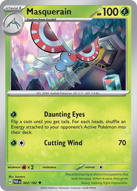 Masquerain - SV04: Paradox Rift (PAR) #002/182 - Uncommon Pokémon Trading Card