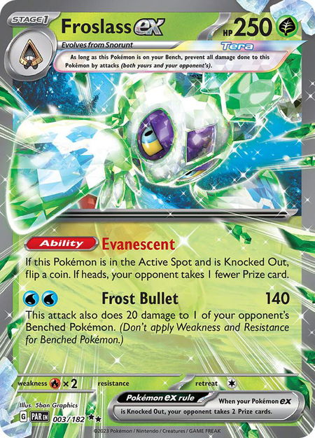 Froslass ex - 003/182 - SV04: Paradox Rift Pokémon trading card