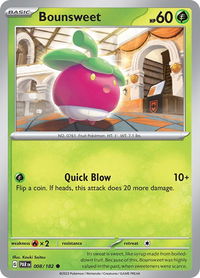 Bounsweet - SV04: Paradox Rift (PAR) #008/182 - Common Pokémon Trading Card
