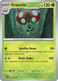 Orbeetle - SV04: Paradox Rift (PAR) #012/182 - Uncommon Pokémon Trading Card