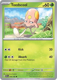 Toedscool - 016/182 - SV04: Paradox Rift (PAR) #016/182 - Common Pokémon Trading Card