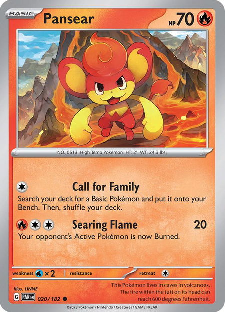 Pansear - SV04: Paradox Rift Pokémon trading card