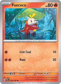 Fuecoco - SV04: Paradox Rift (PAR) #023/182 - Common Pokémon Trading Card