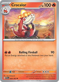 Crocalor - SV04: Paradox Rift (PAR) #024/182 - Uncommon Pokémon Trading Card