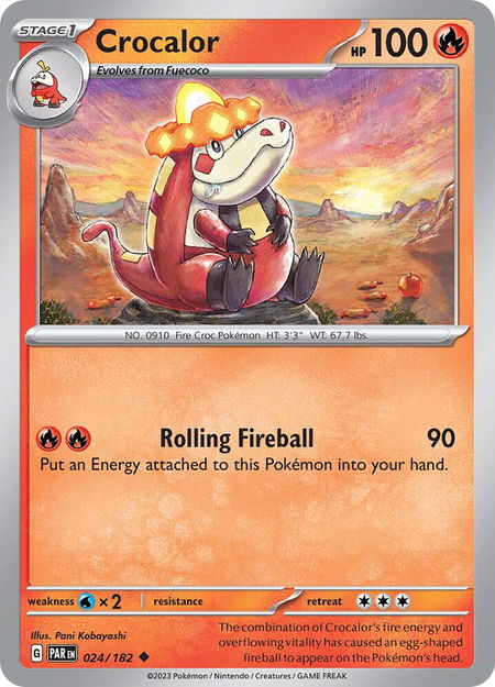 Crocalor - SV04: Paradox Rift Pokémon trading card