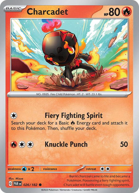 Charcadet - 026/182 - SV04: Paradox Rift Pokémon trading card