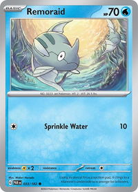 Remoraid - SV04: Paradox Rift (PAR) #033/182 - Common Pokémon Trading Card