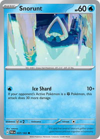 Snorunt - 037/182 - SV04: Paradox Rift (PAR) #037/182 - Common Pokémon Trading Card