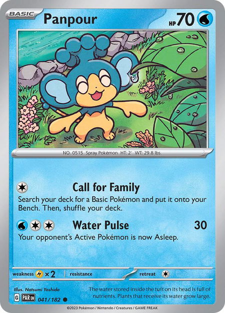 Panpour - SV04: Paradox Rift Pokémon trading card