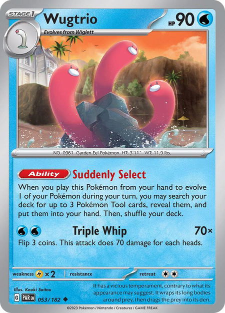 Wugtrio - SV04: Paradox Rift Pokémon trading card
