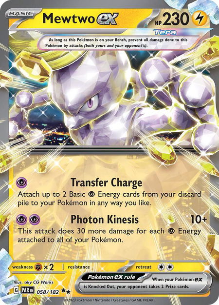 Mewtwo ex - SV04: Paradox Rift Pokémon trading card