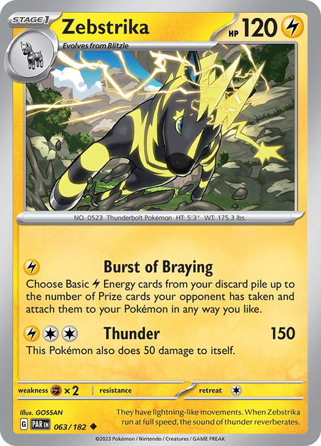 Zebstrika - SV04: Paradox Rift Pokémon trading card