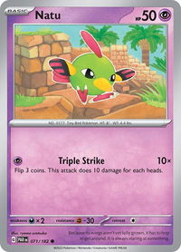 Natu - SV04: Paradox Rift (PAR) #071/182 - Common Pokémon Trading Card