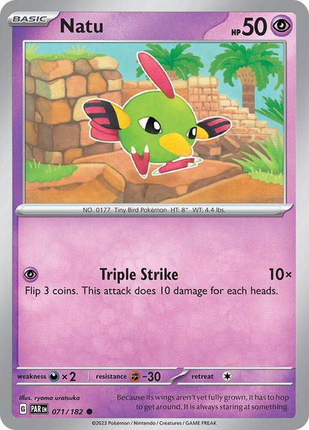 Natu - SV04: Paradox Rift Pokémon trading card