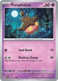 Pumpkaboo - SV04: Paradox Rift (PAR) #077/182 - Common Pokémon Trading Card