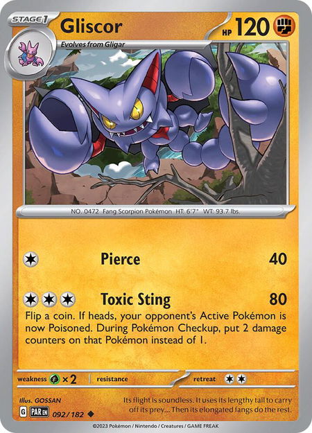 Gliscor - SV04: Paradox Rift Pokémon trading card