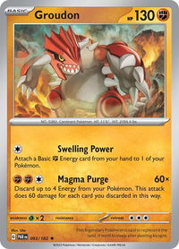 Groudon - 093/182 - SV04: Paradox Rift (PAR) #093/182 - Rare Pokémon Trading Card