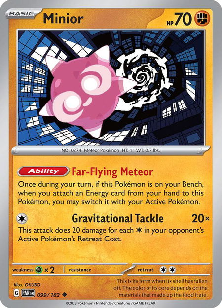 Minior - 099/182 - SV04: Paradox Rift Pokémon trading card