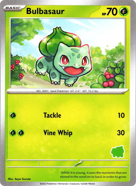 Bulbasaur trading card from My First Battle Bulbasaur - My First Battle Pokémon trading card