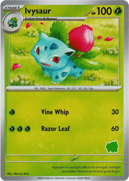 Ivysaur trading card from My First Battle Ivysaur - My First Battle Pokémon trading card