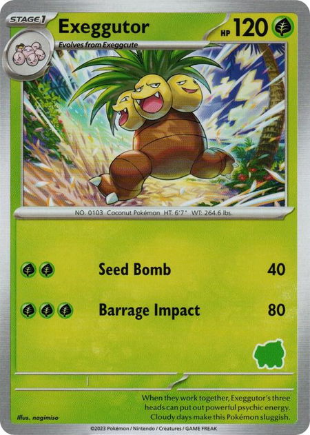 Exeggutor trading card from My First Battle Exeggutor - My First Battle Pokémon trading card