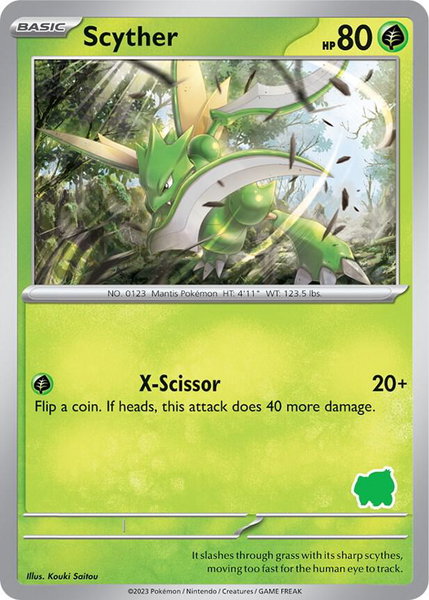 Scyther trading card from My First Battle Scyther - My First Battle Pokémon trading card