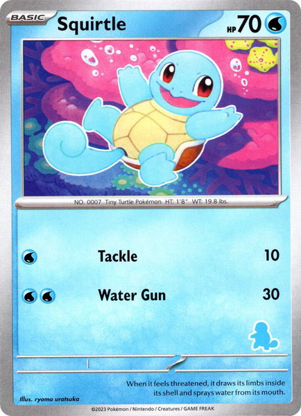 Squirtle trading card from My First Battle Squirtle - My First Battle Pokémon trading card
