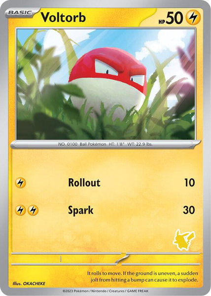 Voltorb trading card from My First Battle Voltorb - My First Battle Pokémon trading card