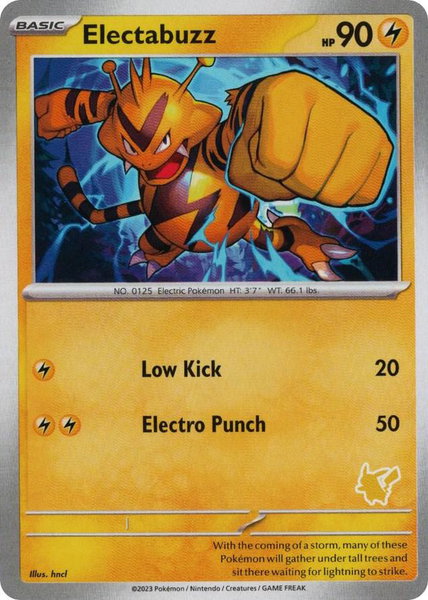 Electabuzz trading card from My First Battle Electabuzz - My First Battle Pokémon trading card