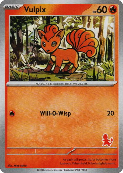 Vulpix trading card from My First Battle Vulpix - My First Battle Pokémon trading card