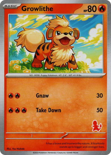 Growlithe trading card from My First Battle Growlithe - My First Battle Pokémon trading card