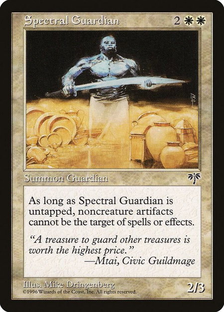 Spectral Guardian - Mirage Magic: The Gathering trading card