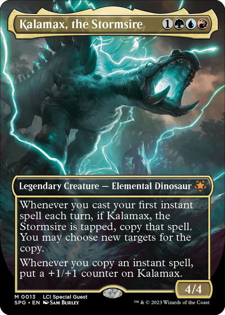 Kalamax, the Stormsire (Borderless) - Special Guests Magic: The Gathering trading card