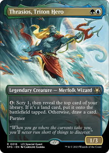 Thrasios, Triton Hero (Borderless) - Special Guests (SPG) #16 - Rare Magic: The Gathering Trading Card