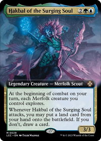 Hakbal of the Surging Soul (Extended Art) - Commander: The Lost Caverns of Ixalan (LCC) #29 - Mythic Magic: The Gathering Trading Card