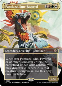 Pantlaza, Sun-Favored (Borderless) - Commander: The Lost Caverns of Ixalan (LCC) #20 - Mythic Magic: The Gathering Trading Card