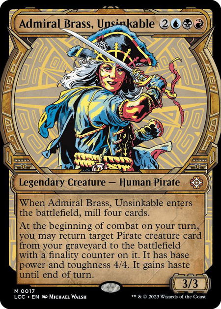 Admiral Brass, Unsinkable (Showcase) - Commander: The Lost Caverns of Ixalan Magic: The Gathering trading card