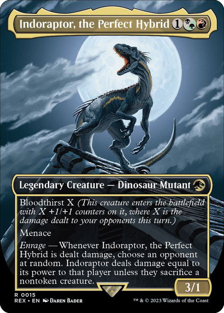 Indoraptor, the Perfect Hybrid (Borderless) - Universes Beyond: Jurassic World Collection Magic: The Gathering trading card