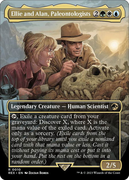 Ellie and Alan, Paleontologists (Borderless) - Universes Beyond: Jurassic World Collection Magic: The Gathering trading card
