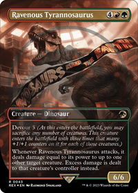 Ravenous Tyrannosaurus (Borderless) (Emblem) - Universes Beyond: Jurassic World Collection (REX) #43 - Rare Magic: The Gathering Trading Card