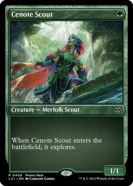 Cenote Scout trading card from Promo Pack: The Lost Caverns of Ixalan Cenote Scout - Promo Pack: The Lost Caverns of Ixalan Magic: The Gathering trading card