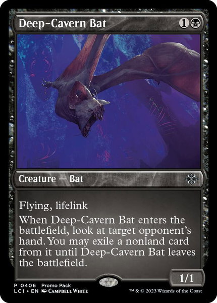 Deep-Cavern Bat trading card from Promo Pack: The Lost Caverns of Ixalan Deep-Cavern Bat - Promo Pack: The Lost Caverns of Ixalan Magic: The Gathering trading card